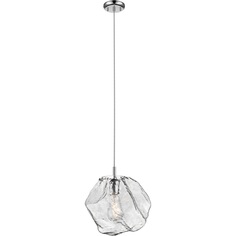 Lampa wisząca szklana glamour ROCK 30 przeźroczysty/srebrny ZumaLine do sypialni, salonu i restauracji.