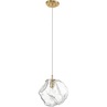 Lampa wisząca szklana glamour ROCK 30 przeźroczysty/złoty ZumaLine do sypialni, salonu i restauracji.