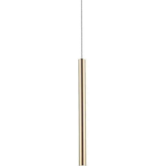 Lampa wisząca tuba glamour LOYA 8 LED złota ZumaLine do sypialni, salonu i restauracji.