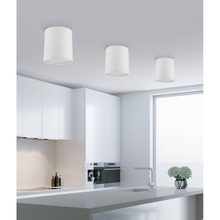 Skandynawska Lampa Spot z abażurem Office Circle 12 Czarna TK Lighting do przedpokoju i kuchni.