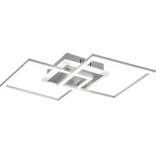 Plafon nowoczesny kwadratowy Venida LED 41 tytanowy Trio do przedpokoju, sypialni i kuchni.
