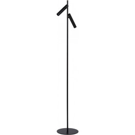 Philon II LED black floor lamp with 2 lights Lucide