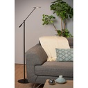 Anselmo LED black floor lamp with adjustable arm Lucide