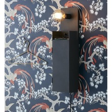 Dekoracyjny Kinkiet ze schowkiem i przewodem Combo Czarny Markslojd do sypialni, salonu i przedpokoju.