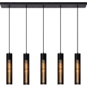 Lionel V black wire pendant lamp Lucide