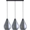 Stylowa Lampa sufitowa szklana potrójna Fuente III Grafitowa TK Lighting do jadalni, salonu i kuchni.