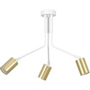 Verno III white&gold semi flush ceiling light with adjustable arms and 3 lights Emibig