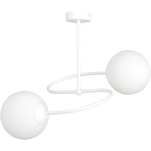 Stylowa Lampa sufitowa szklane kule Selbi II 44 biała Emibig do jadalni, salonu i kuchni.