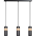 Lampa wisząca skandynawska 3 punktowa Akari 60 czarna Emibig do salonu i sypialni.