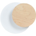 Circle 22 white&wood scandinavian round wall lamp Emibig