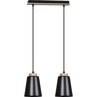 Stylowa Lampa wisząca podwójna skandynawska Bolero 40 czarna Emibig do kuchni i salonu.