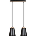 Bolero 40 black scandinavian pendant lamp with 2 lights Emibig