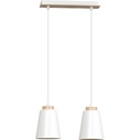 Bolero 40 white scandinavian pendant lamp with 2 lights Emibig