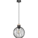 Barbado 22 black wire ball pendant lamp Emibig