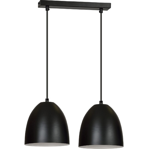 Lampa wisząca podwójna Lenox II 45 czarno-biała Emibig do jadalni, kuchni i sypialni.