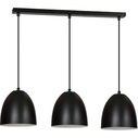 Lenox III 70 black&white pendant lamp with 3 lights Emibig