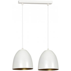 Lenox II 45 white&gold double pendant lamp Emibig