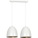 Lenox II 45 white&gold double pendant lamp Emibig