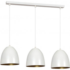 Lenox III 70 white&gold pendant lamp with 3 lights Emibig