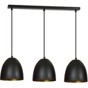 Lenox III 70 black&gold pendant lamp with 3 lights Emibig