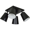 Kierunkowy Reflektor sufitowy kwadratowy 4 punktowy Prism 55 czarno-biały Emibig do kuchni, przedpokoju i salonu.