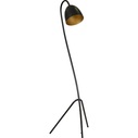 Lampa podłogowa loft trójnóg Haris czarno-złota Emibig do salonu, sypialni i gabinetu.