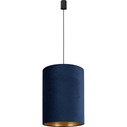 Glamour Lampa wisząca welurowa Barrel Velvet 36 Granatowa Nowodvorski do sypialni, salonu i restauracji.