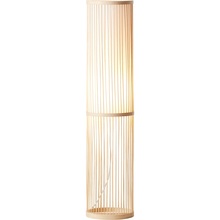 Skandynawska Lampa podłogowa bambusowa boho Nori 20 Naturalny/Biały Brilliant do czytania w salonie.