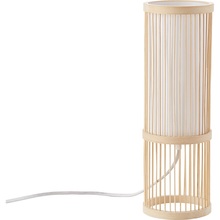 Skandynawska Lampa stołowa bambusowa Nori 12 Naturalny/Biały Brilliant salonu i sypialni.