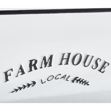 Kinkiet rustykalny z półką i włącznikiem Farm Life biały połysk Brilliant do sypialni, salonu i kuchni.