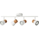 Moka white ceiling spotlight with 4 lights Brilliant