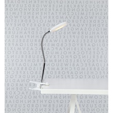 Lampka Klips Flex LED Biała Markslojd do czytania i na biurko.