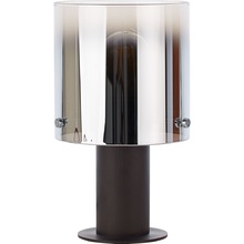 Stylowa Lampa stołowa szklana Beth Kawowy/Szkło dymione Brilliant do salonu i sypialni.