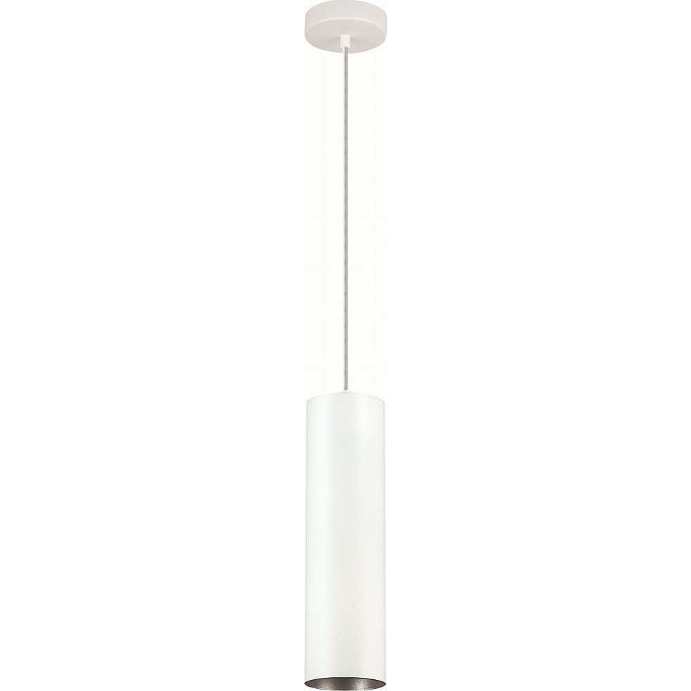 Minimalistyczna Lampa wisząca tuba New York 9 biała Auhilon do kuchni, salonu i jadalni.