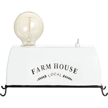 Lampa stołowa rustykalna Farm Life biała Brilliant do salonu i sypialni.