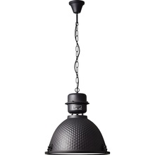 Lampa wisząca industrialna z łańcuchem Kiki 48 czarna Brilliant do sypialni, salonu i kuchni.
