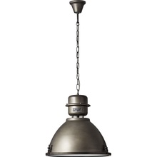 Lampa wisząca industrialna z łańcuchem Kiki 48 czarna stal Brilliant do sypialni, salonu i kuchni.