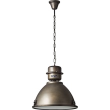 Lampa wisząca industrialna z łańcuchem Kiki 48 czarna stal Brilliant do sypialni, salonu i kuchni.