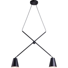 Industrialna Lampa sufitowa podwójna regulowana Arte czarna Aldex do kuchni, salonu i sypialni.