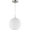 Nowoczesna Lampa wisząca szklana kula Moon 25 Biała Reality do salonu, sypialni i kuchni.