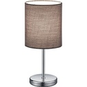 Jerry Beige/Chrome Reality Night Table Lamp with Shade