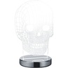 Lampa stołowa "czaszka" Skull Chrom Reality do sypialni, salonu i przedpokoju.