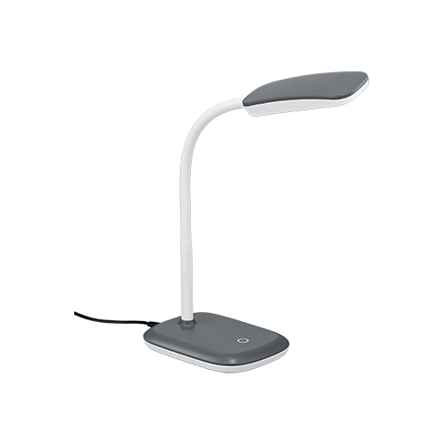 Funkcjonalna Lampa biurkowa Boa LED Tytanowa Reality do gabinetu i pracowni.
