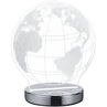 Lampa stołowa kula ziemska Globe LED Chrom Reality do sypialni, salonu i przedpokoju.