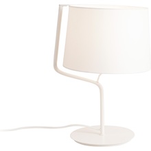 Lampa stołowa z abażurem Chicago Biała MaxLight do salonu i sypialni.