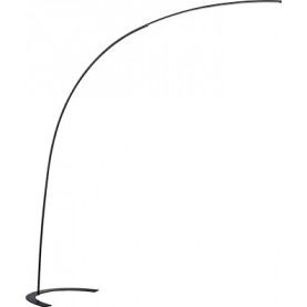 Lampa podłogowa łukowa Shanghai LED Czarna Trio. Nowoczesna, minimalistyczna lampa stojąca z metalu, idealna do salonu. Elegancki, czarny design. Regulacja wysokości. Świetnie prezentuje się w nowoczesnych wnętrzach. Zobacz jak pięknie oświetla pomieszczenie. 2