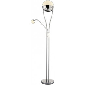 Lampa podłogowa nowoczesna z lampką Chris Chrom Trio do salonu, sypialni i poczekalni.
