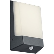 Kinkiet elewacyjny z czujnikiem zmierzchu Kasai LED Antracyt Trio na zewnątrz domu.