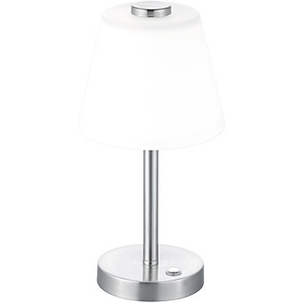Lampa stołowa nowoczesna Emerald II LED Biały/Nikiel Mat Trio do sypialni i salonu.