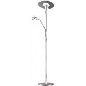 Lampa podłogowa nowoczesna Quebec Nikiel Mat Trio do salonu, sypialni i poczekalni.